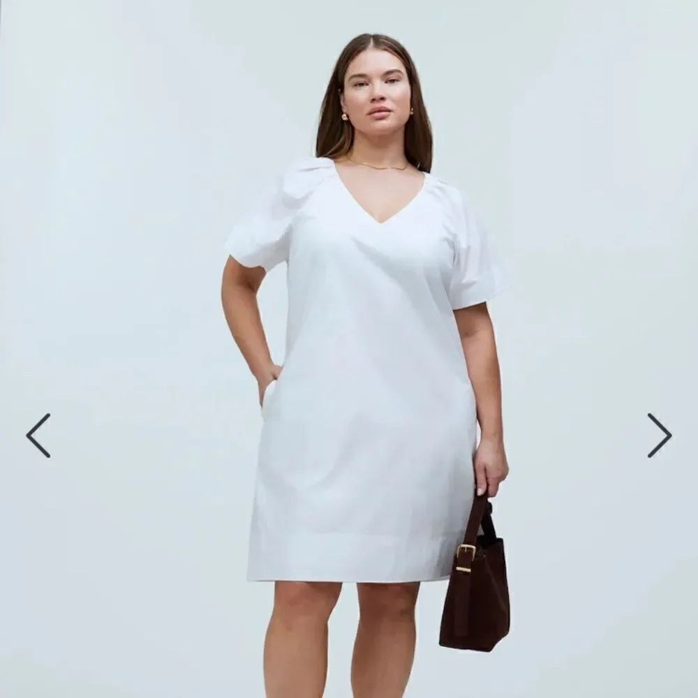 Madewell Plus V-Neck Mini Shirtdress